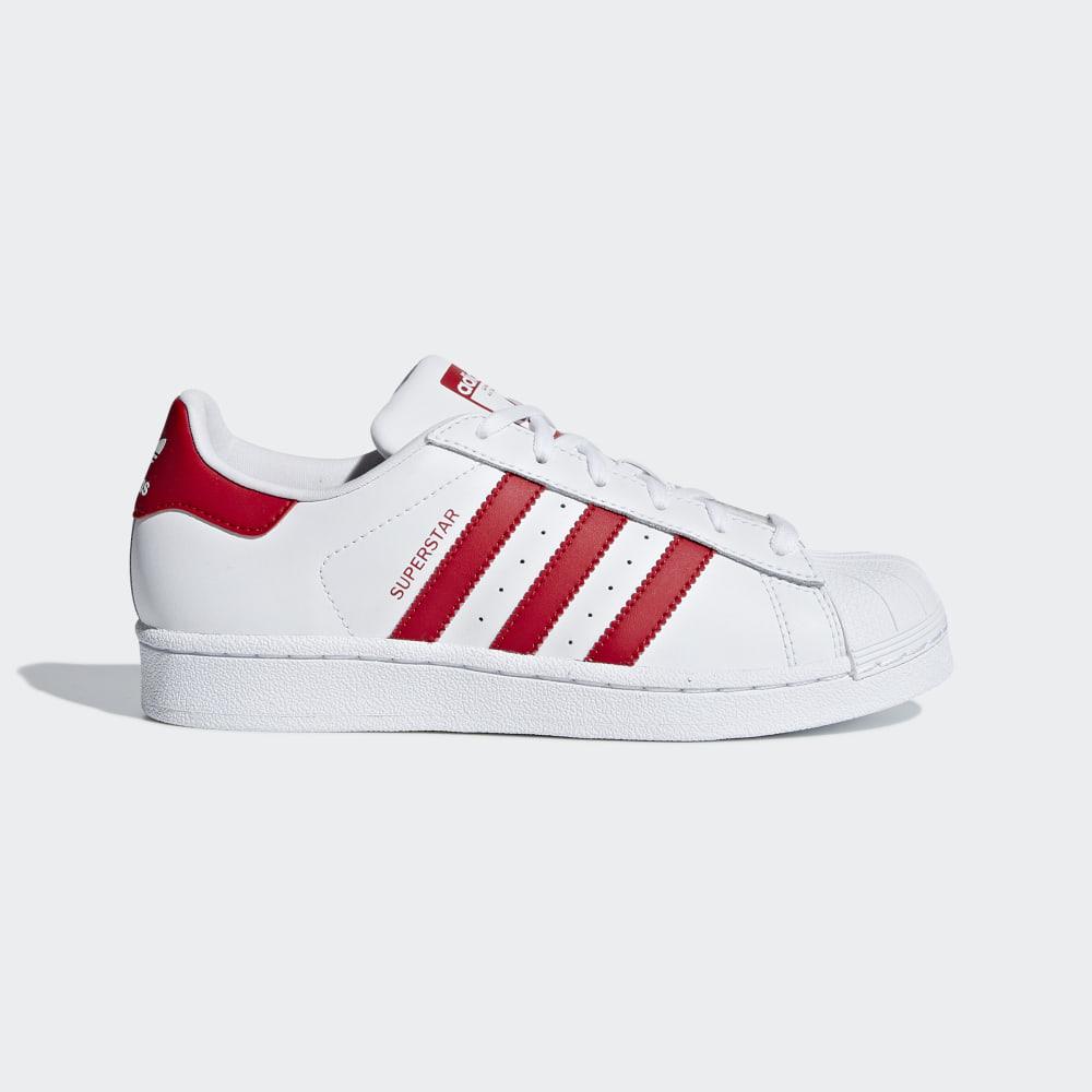 Originals Adidas Superstar Fete Romania - Albi/Rosii Inchis CG6609